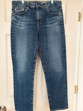 Ag Adriano Goldschmied Women's Boyfriend Jeans in Medium Blue Wash